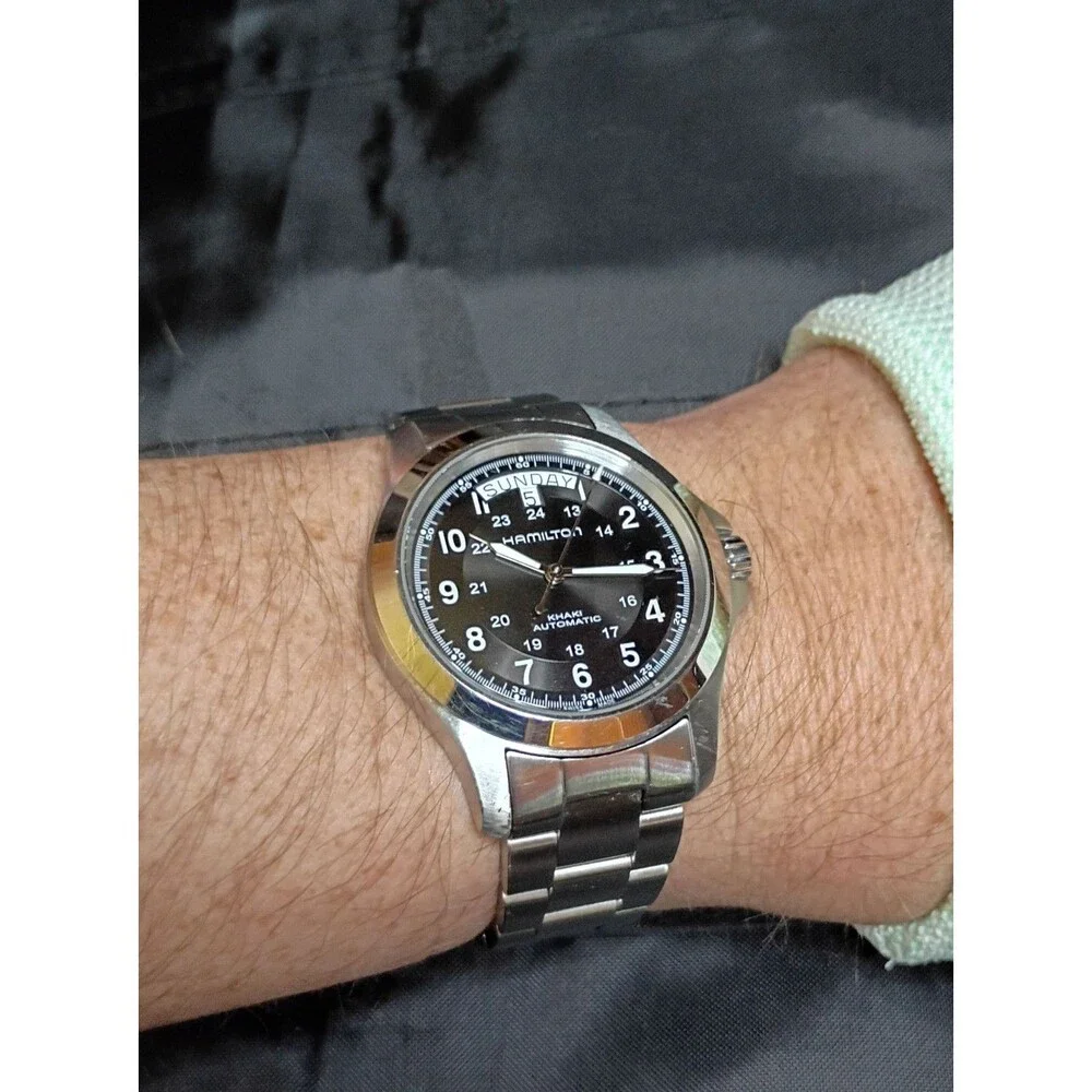 Hamilton Khaki King Automatic Watch Stainless Steel Men's with Box & Papers